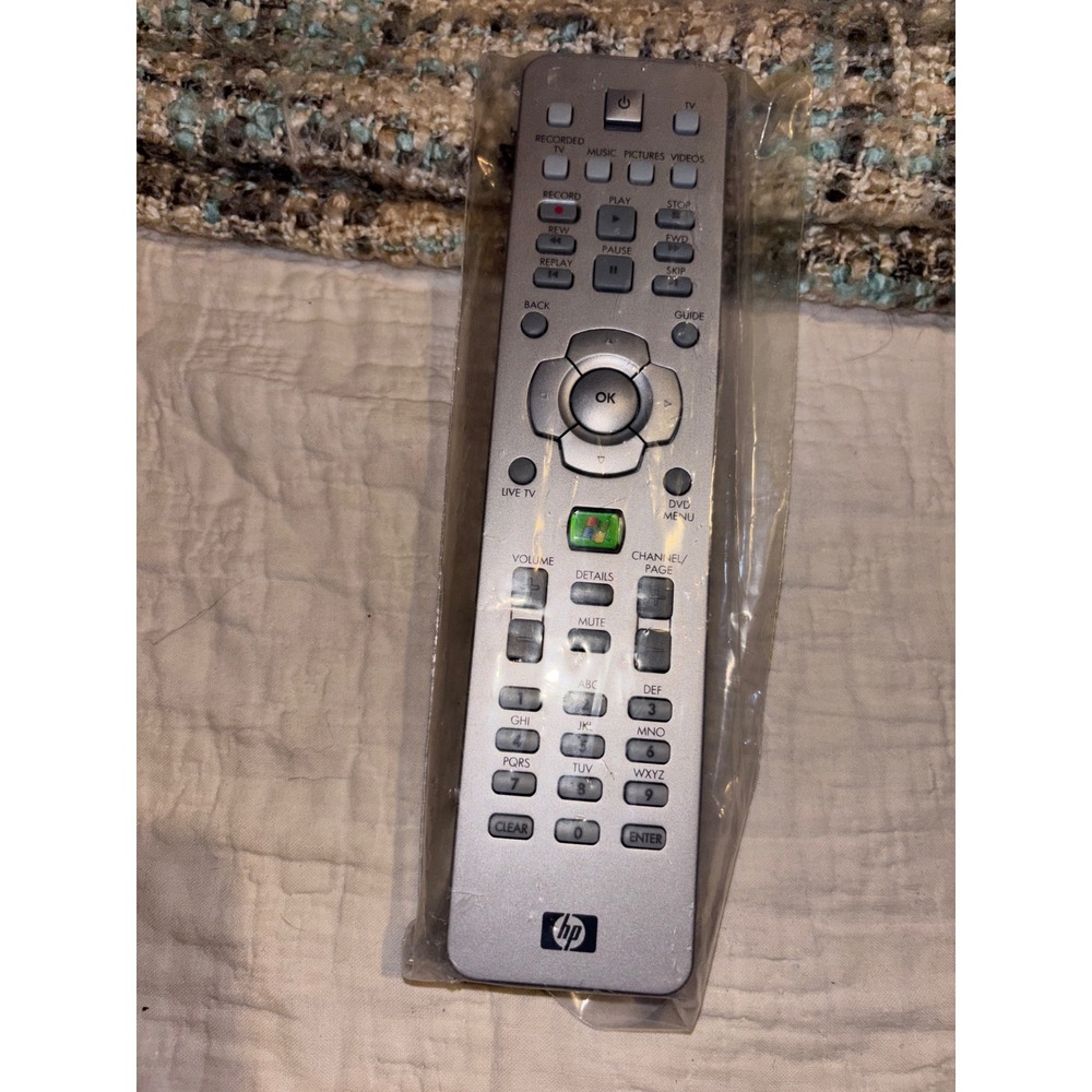 HP Media Center Remote Control Windows PC Silver Black Handheld Multimedia